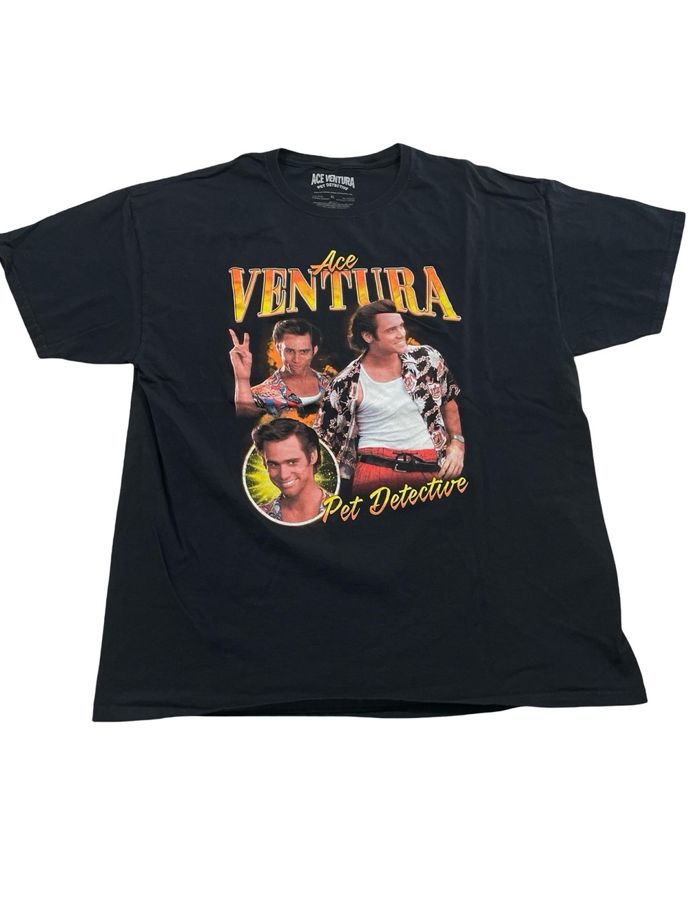Ace Ventura Pet Detective Movie Size XL Black Tee (Retail $30)